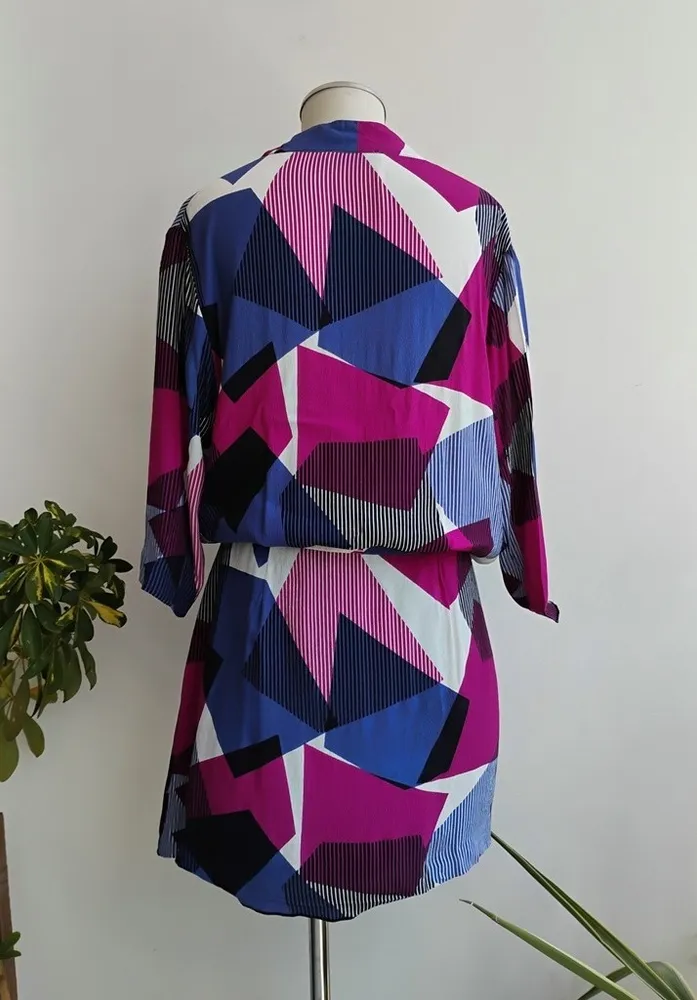 Cori vestido transpassado estampa geométrica - 40