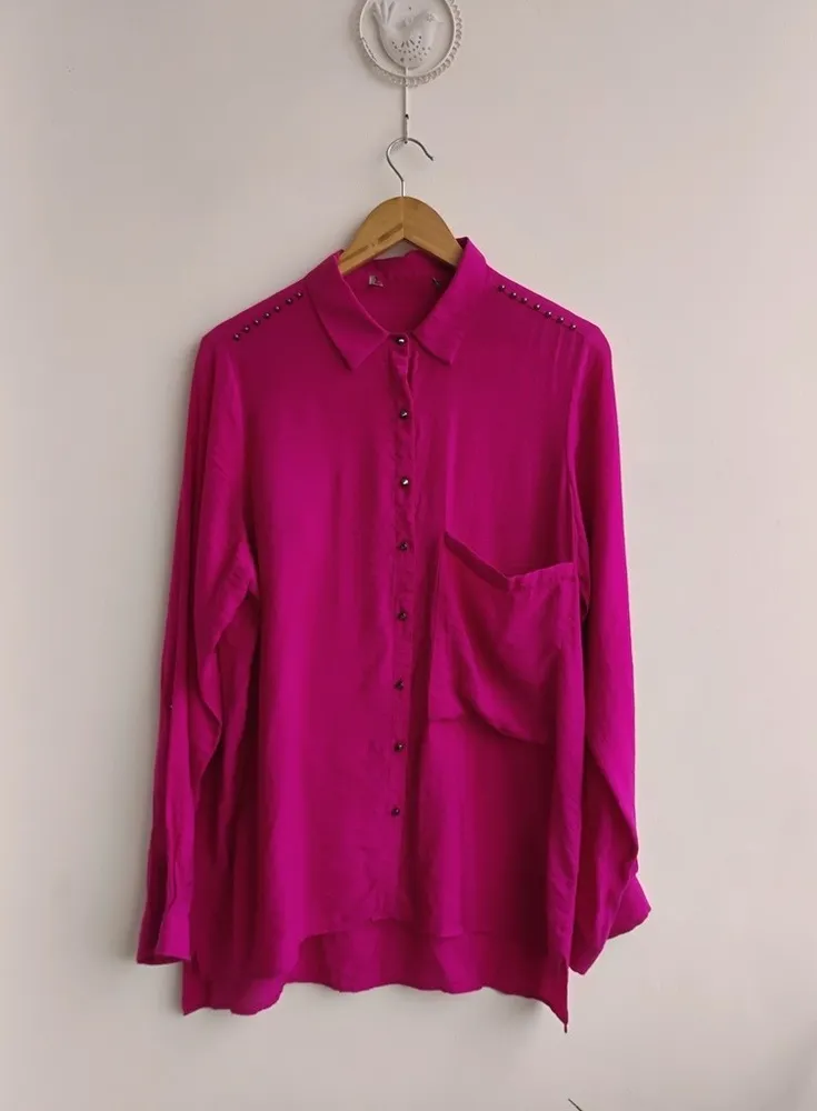 Shoulder camisa pink manga longa - 46