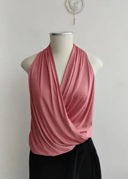Iódice blusa traspassada salmão - P