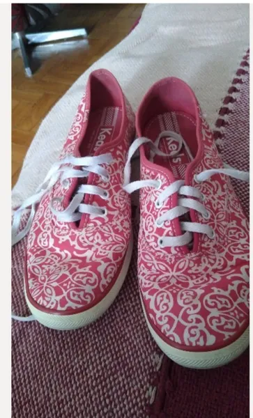 tenis keds vermelho florzinhas