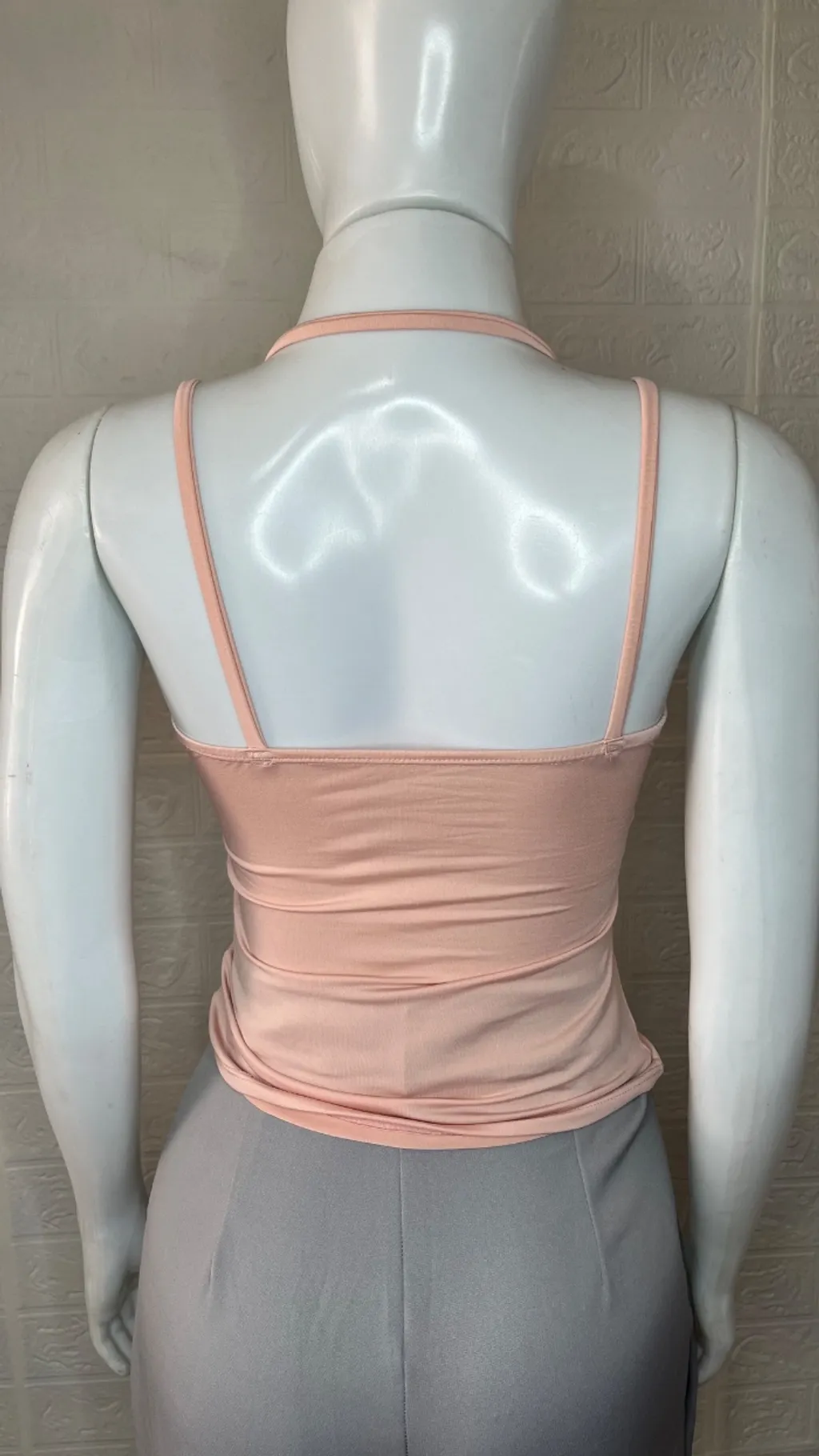 Regata feminina estilo corset rosa