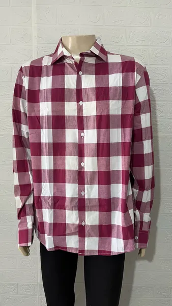 Camisa masculina manga longa xadrez