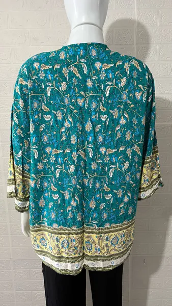 Kimono feminino manga curta estampado
