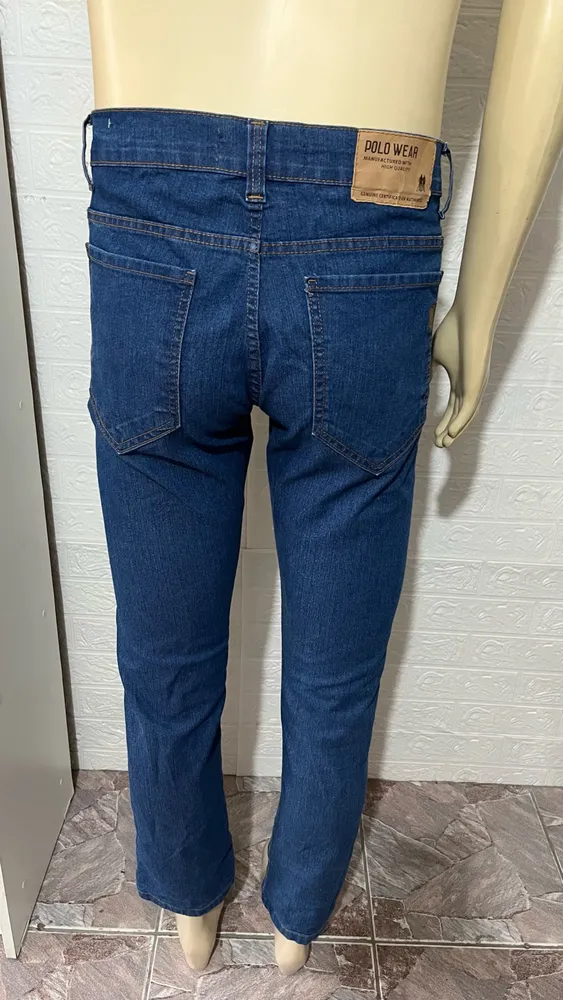 Calça jeans masculina preta da Polo Wear