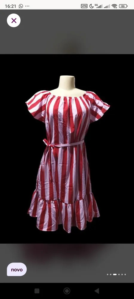 vestido listrado Laluna