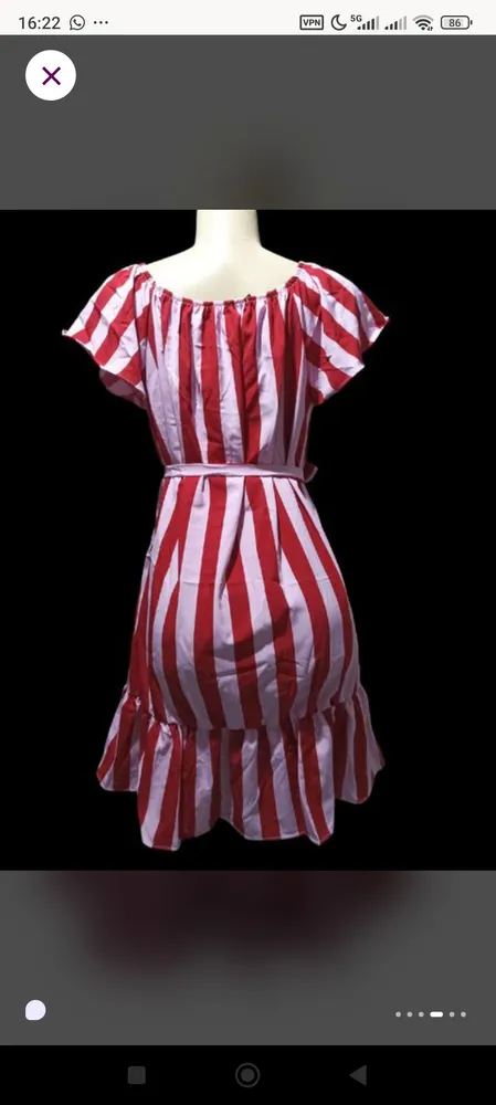 vestido listrado Laluna