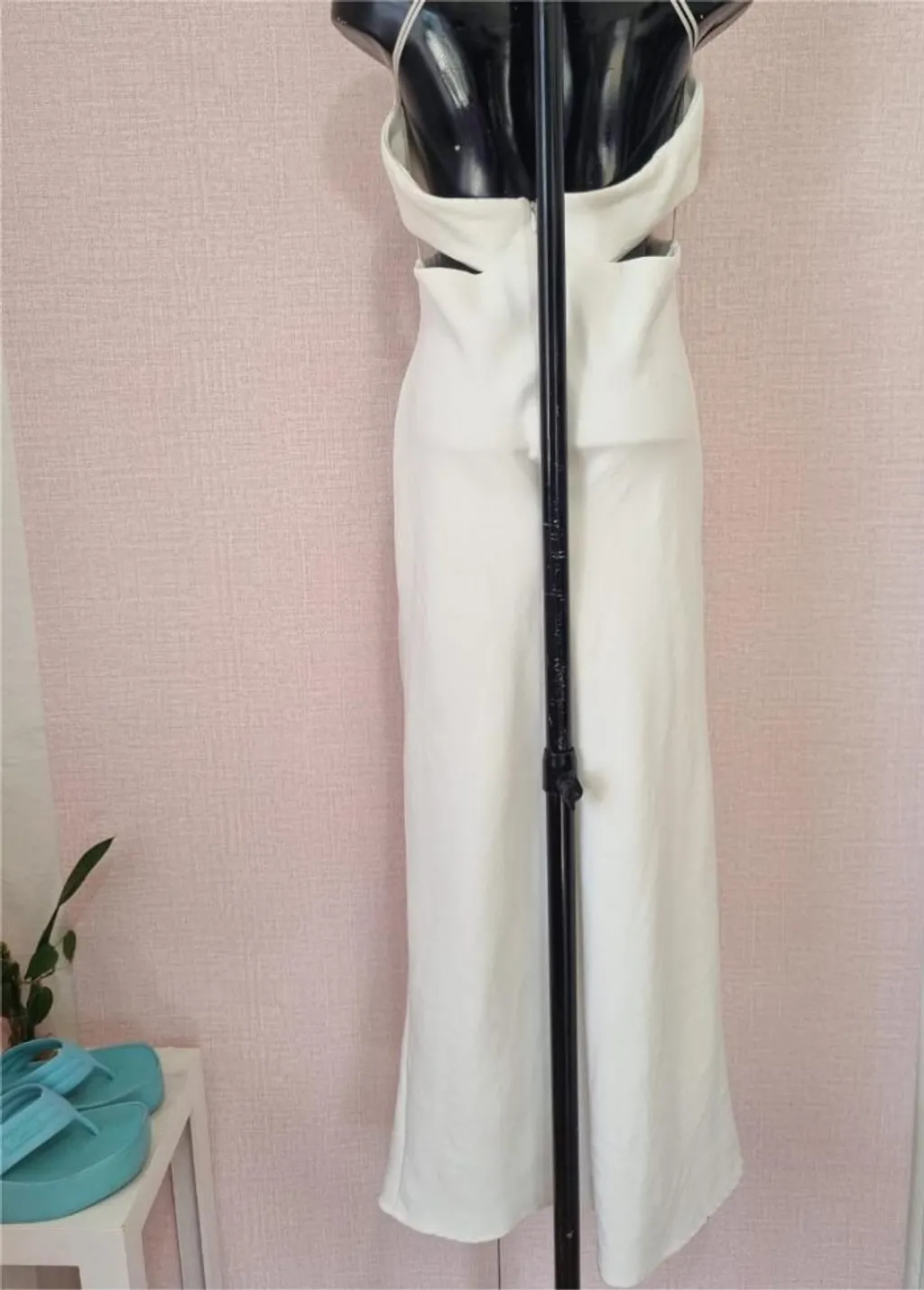 VESTIDO BRANCO TOMARA QUE CAIA MIDI ZARA