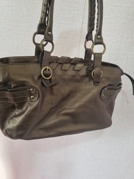 BOLSA DE OMBRO EM COURO COBRE SMARTBAG