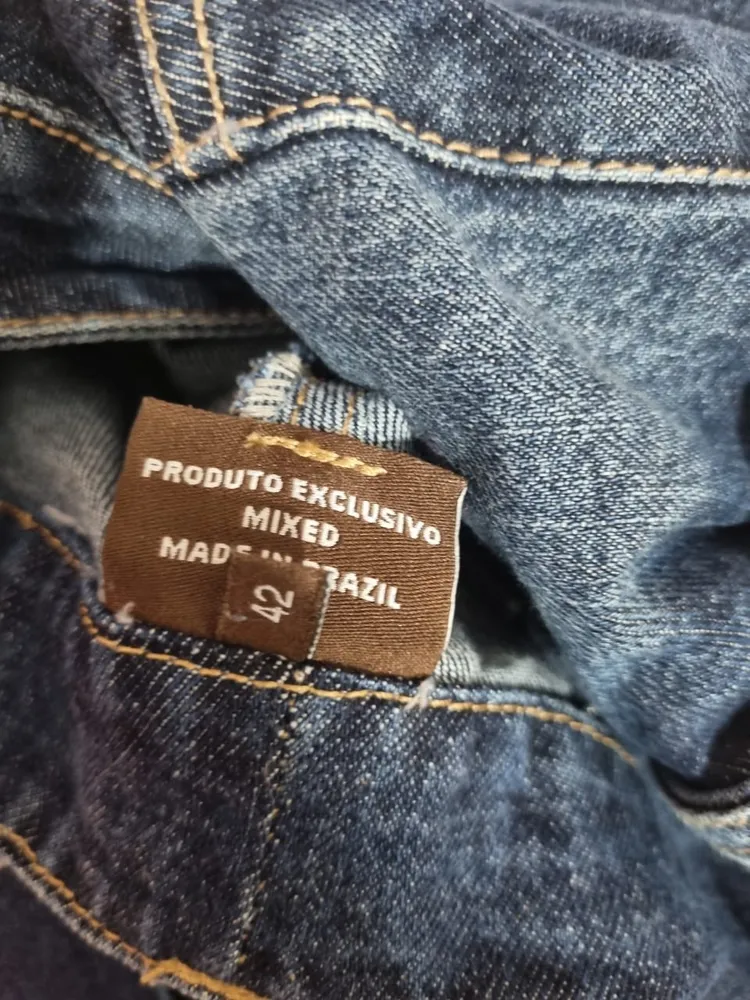 Calça jeans em algodão wide leg CRUISE