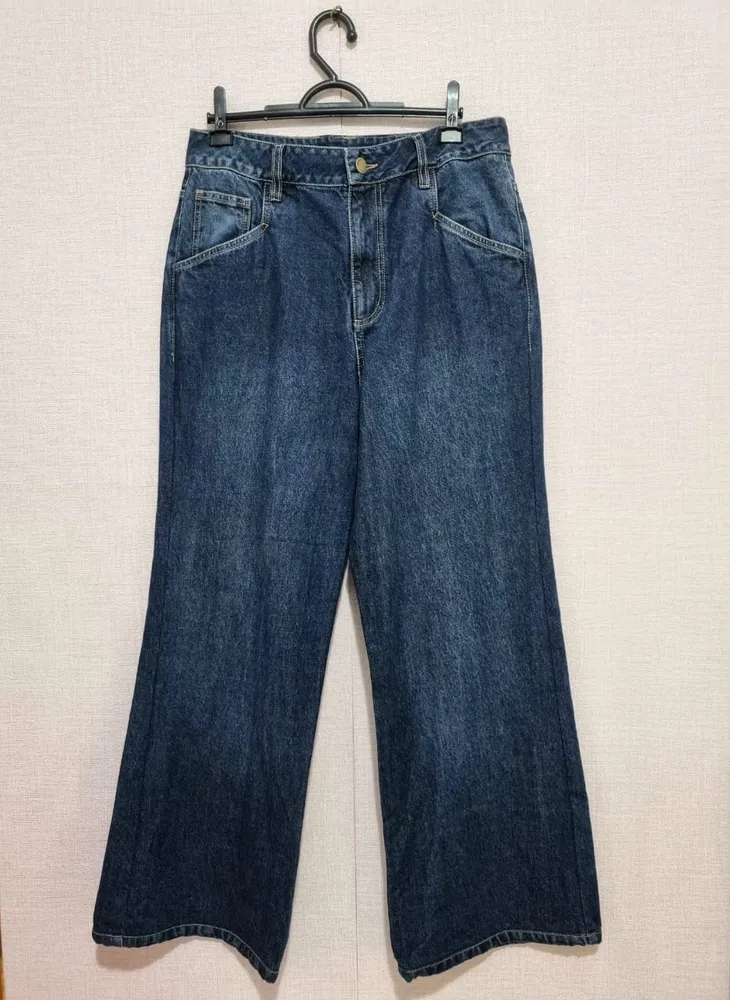 Calça jeans em algodão wide leg CRUISE