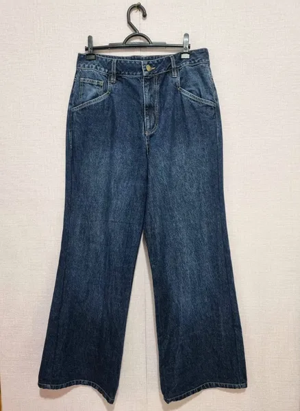 Calça jeans em algodão wide leg CRUISE