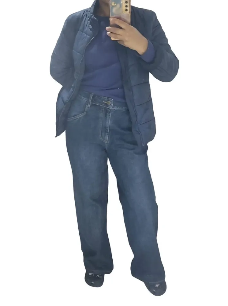 Calça jeans em algodão wide leg CRUISE