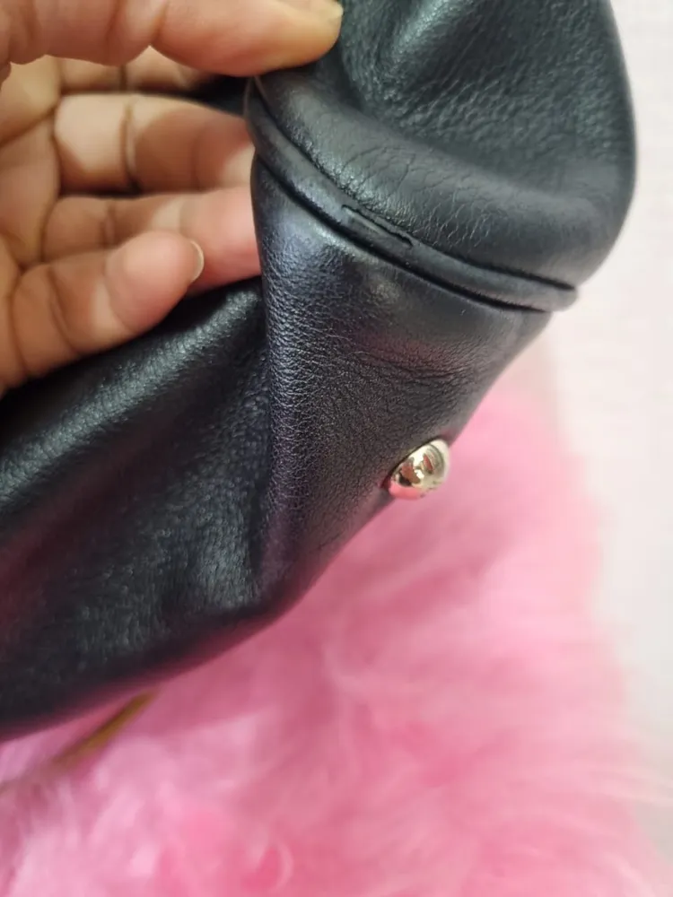 Bolsa de couro preta de ombro CAROLINA HERRERA