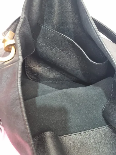 Bolsa de couro preta de ombro CAROLINA HERRERA