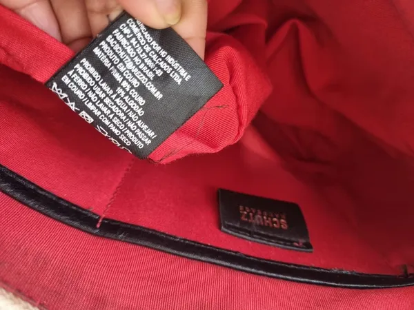 Bolsa de couro bege de ombro Schutz
