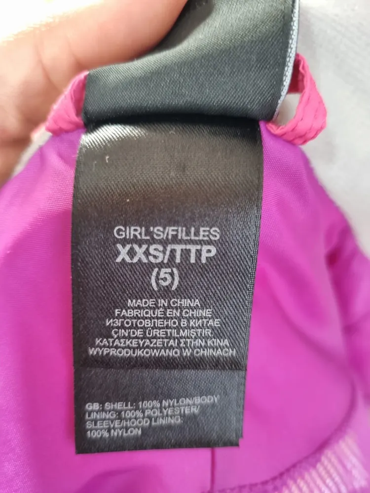corta vento the north face infantil rosa