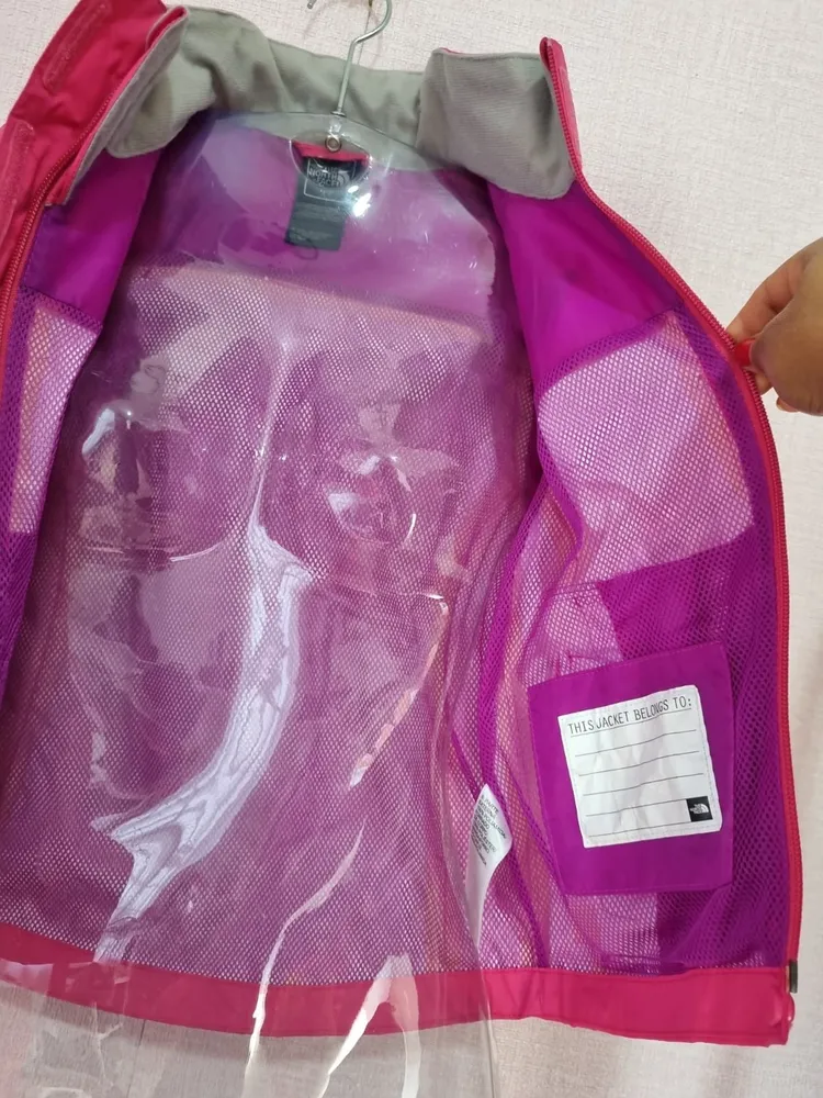 corta vento the north face infantil rosa