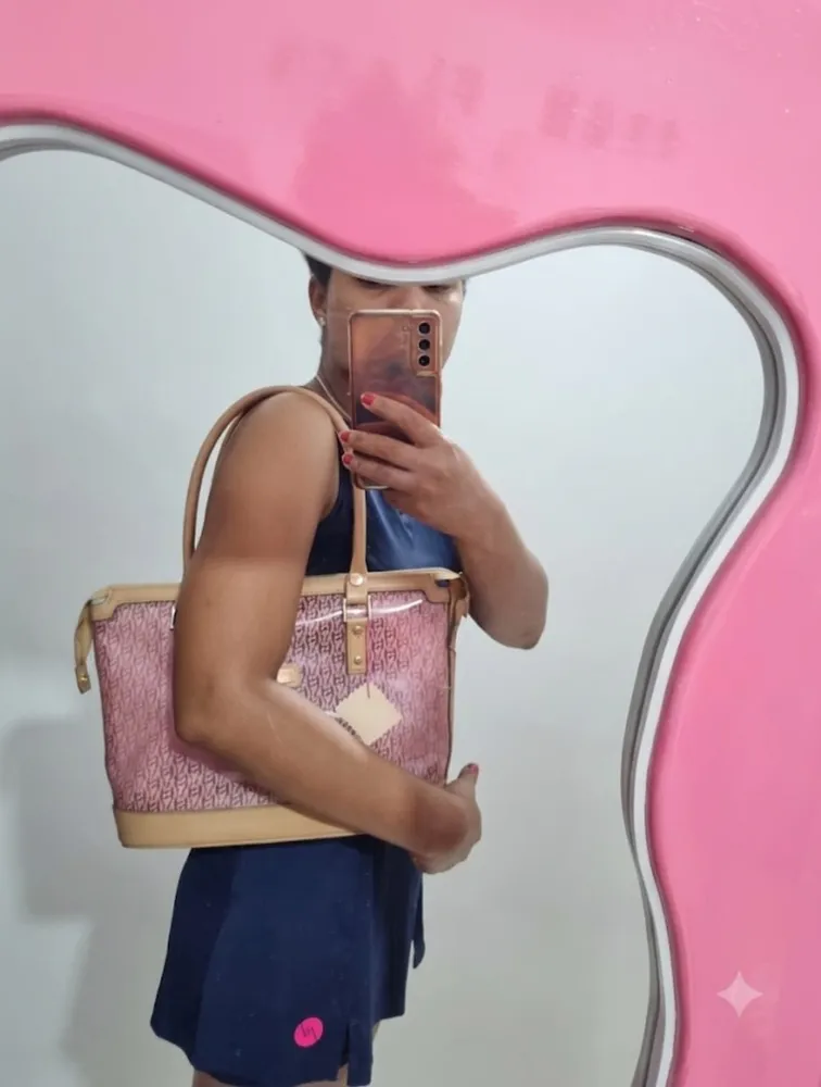 BOLSA MONICA SANCHES ROSINHA DE OMBRO