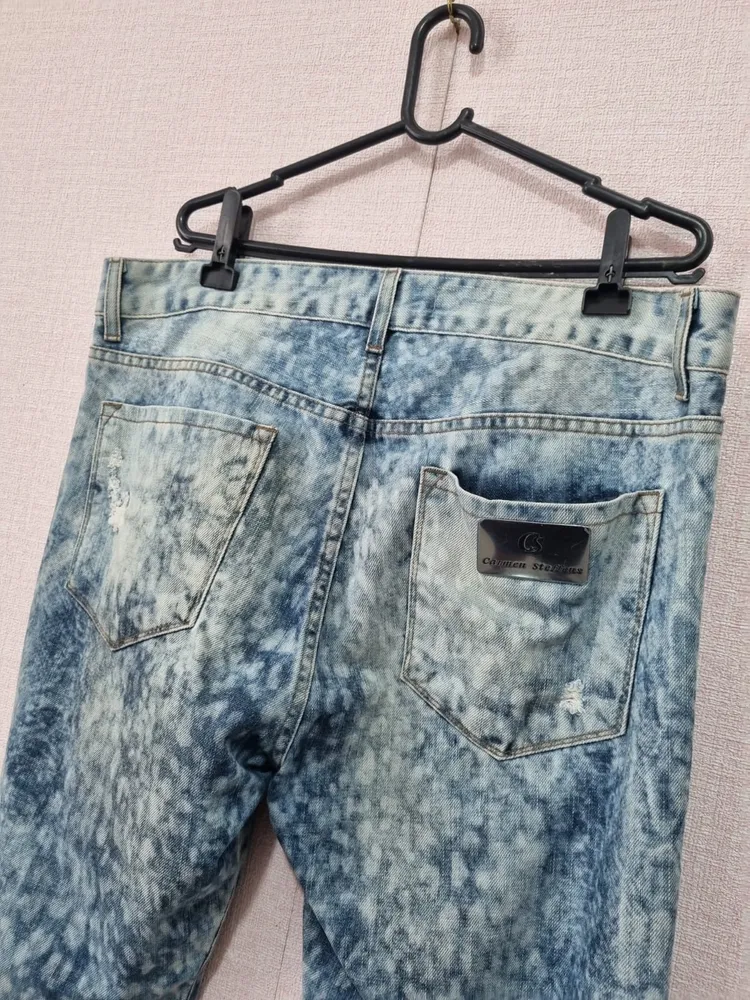 calça jeans carmen steffens destroyed