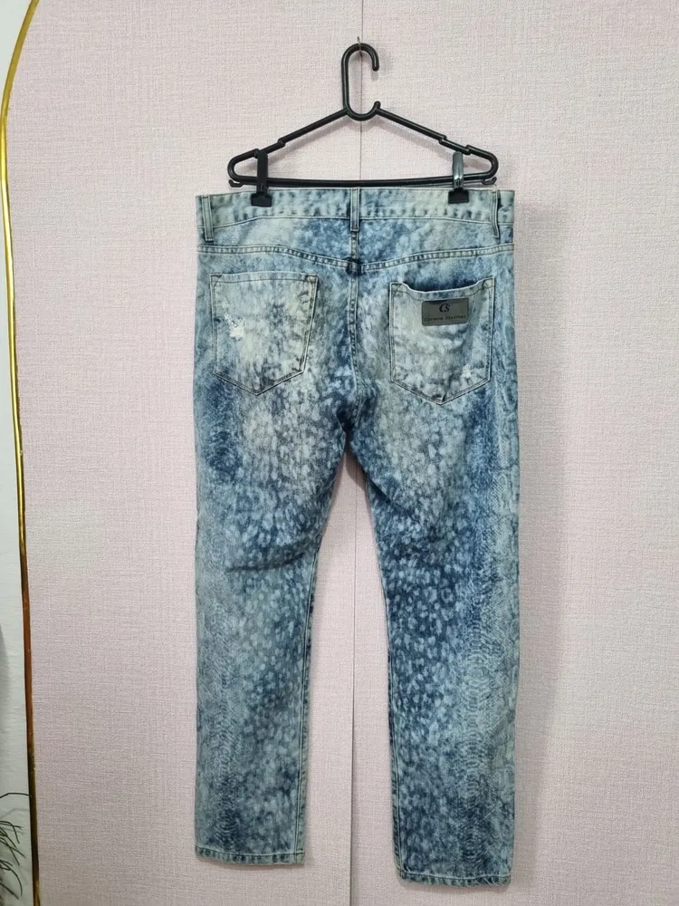 calça jeans carmen steffens destroyed