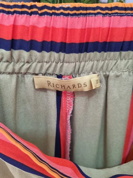 calça richards feminina verde listrada