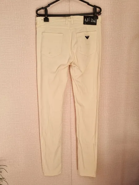 calça skinny armani jeans branca pp