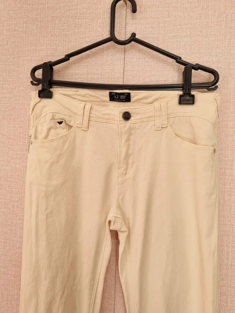 calça skinny armani jeans branca pp