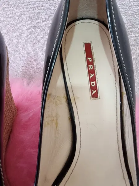 sapato prada anabela verniz preto 36.5