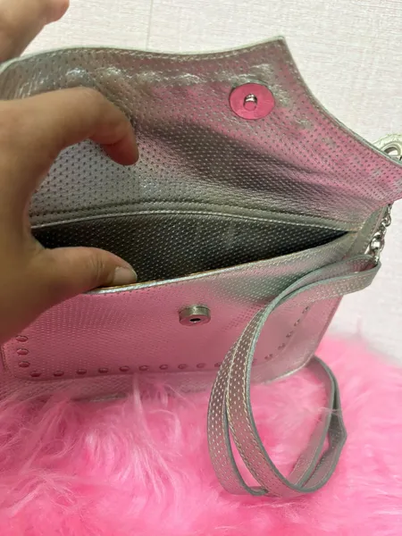 BOLSA PRATA EM COURO CARMEN STEFFENS