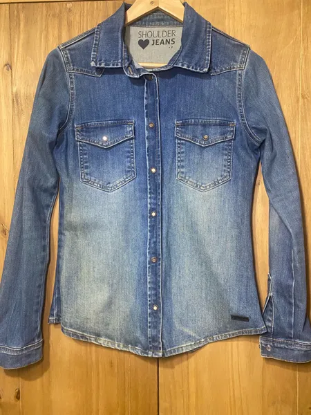 camisa jeans feminina