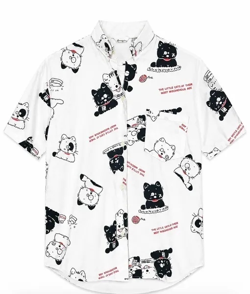 camisa fem gatinhos