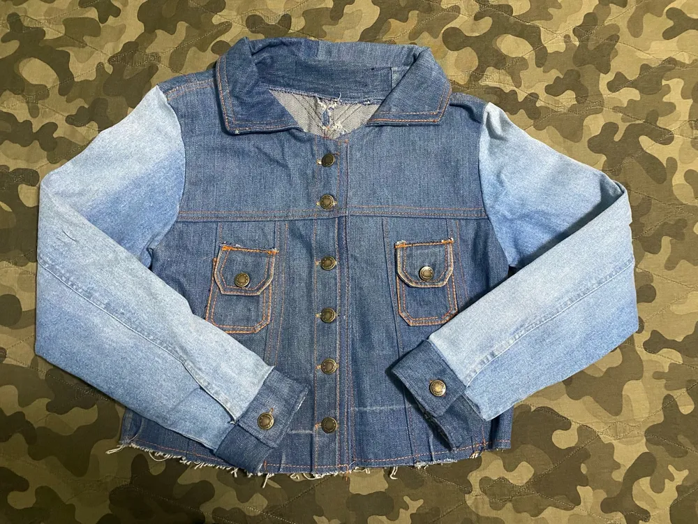 jaqueta jeans cropped