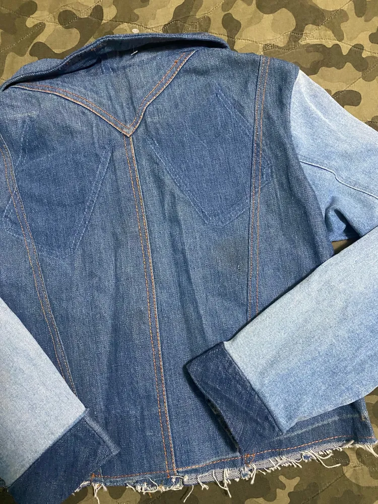 jaqueta jeans cropped