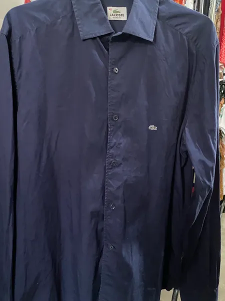 camisa lacoste axul