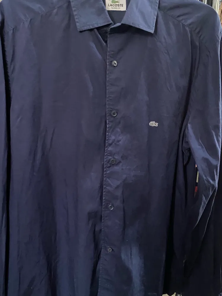 camisa lacoste axul