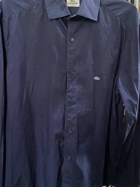 camisa lacoste axul