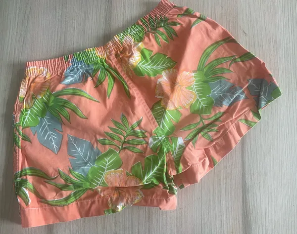 shorts em algodao estampado