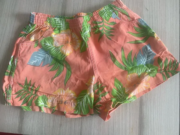 shorts em algodao estampado