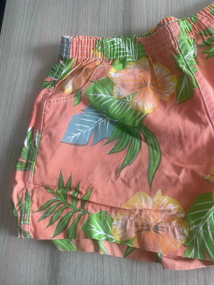 shorts em algodao estampado