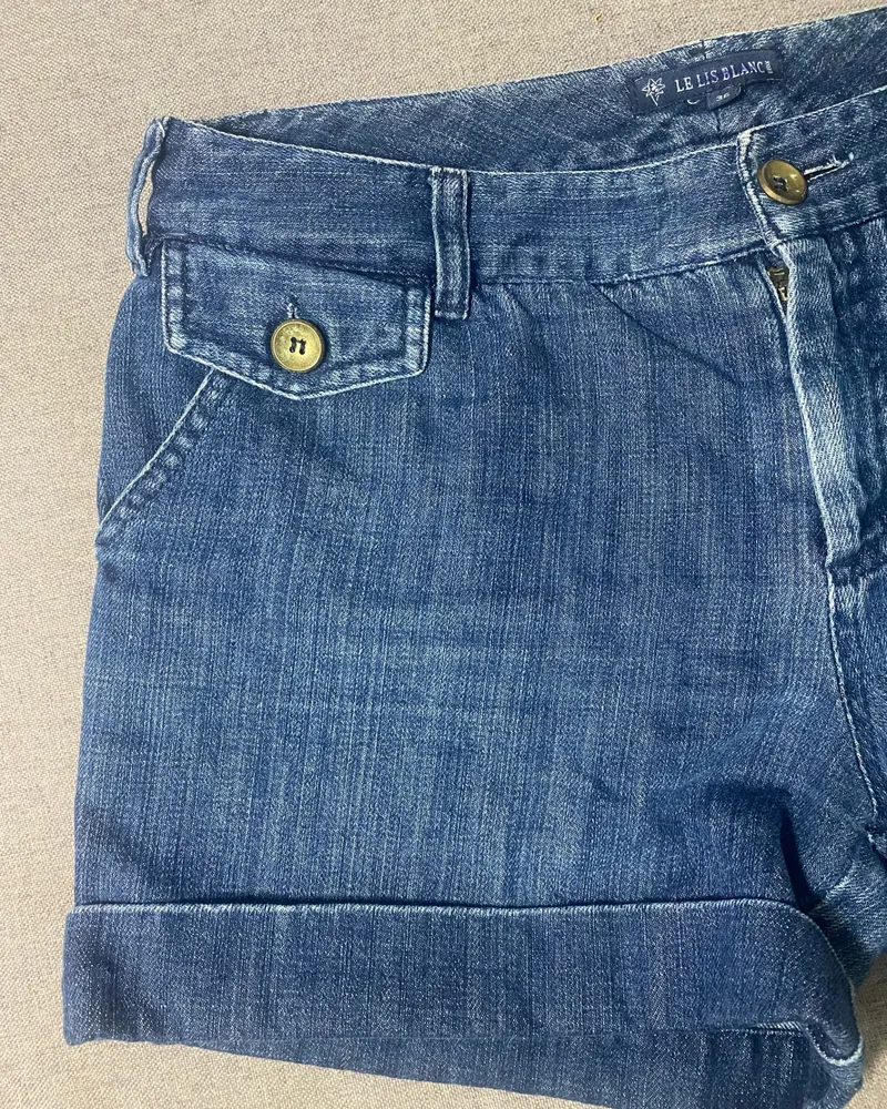 shorts jeans lelis blanc