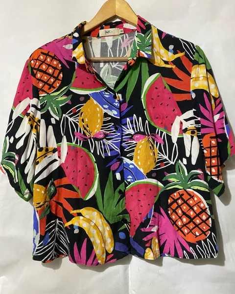 camisa feminina estampada
