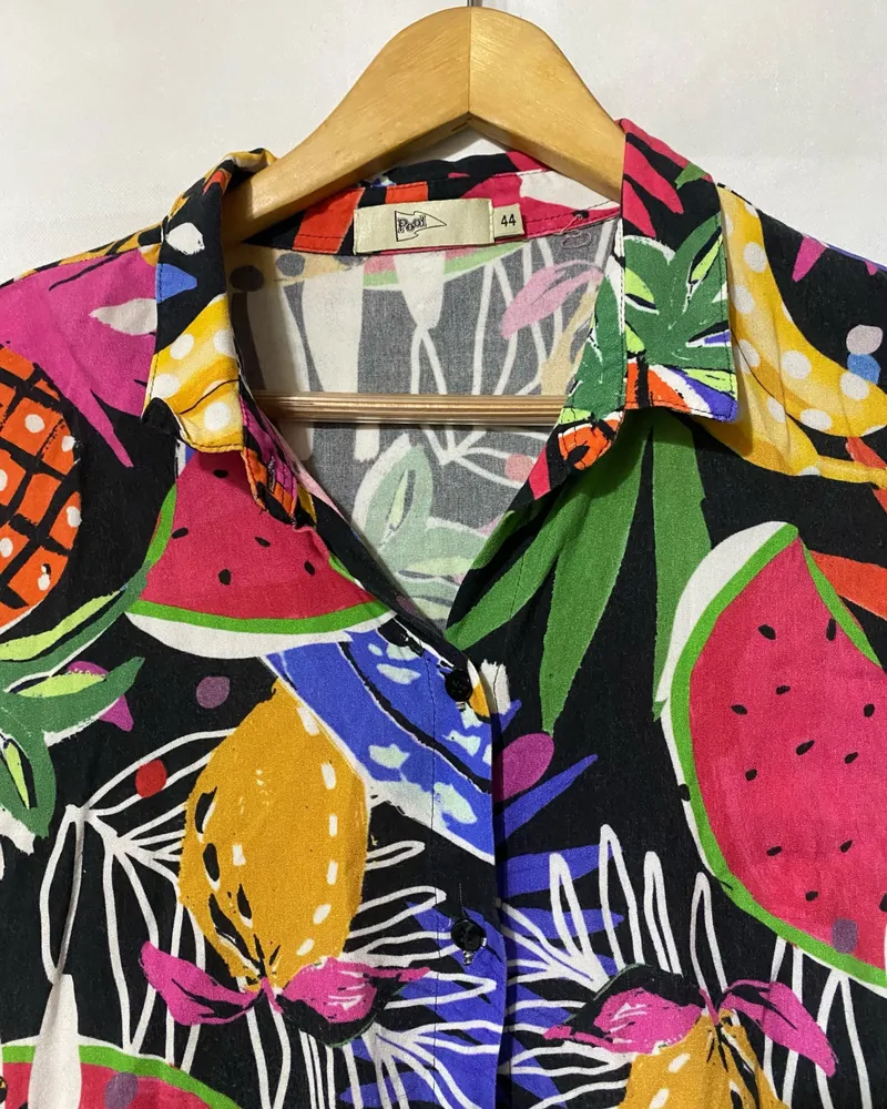 camisa feminina estampada
