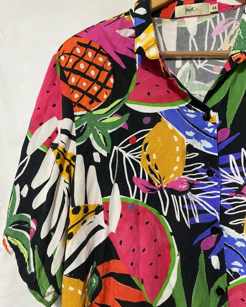 camisa feminina estampada