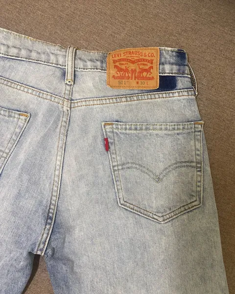 bermuda jeans masculina levis