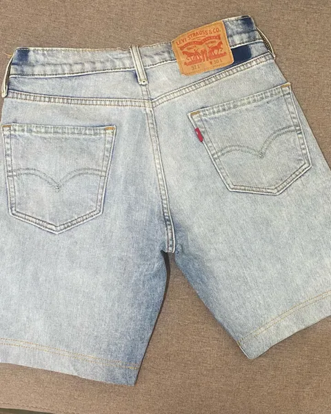 bermuda jeans masculina levis