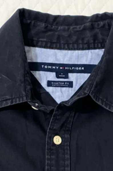 camisa preta masculina tommy hilfiger