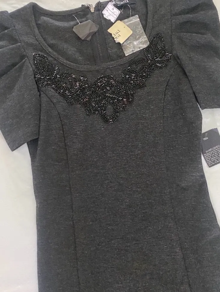 vestido tubinho pedraria novo tam p