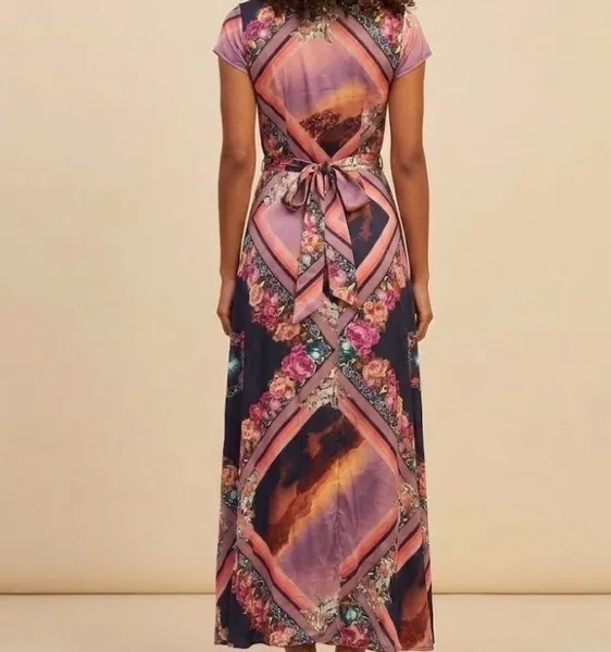 vestido longo transpassado 40