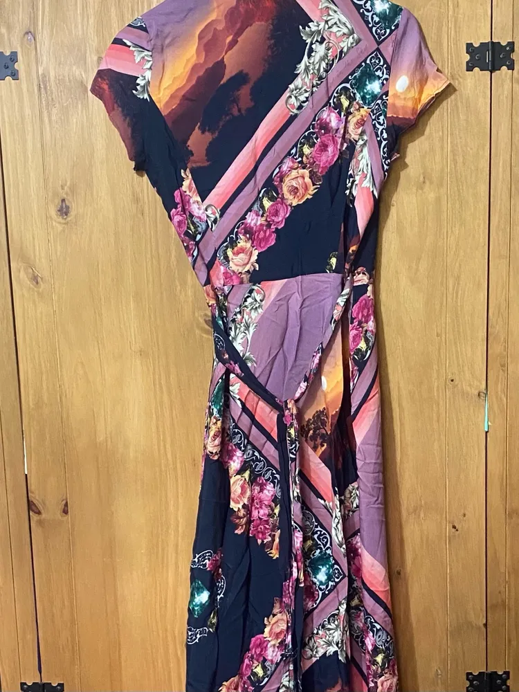 vestido longo transpassado 40