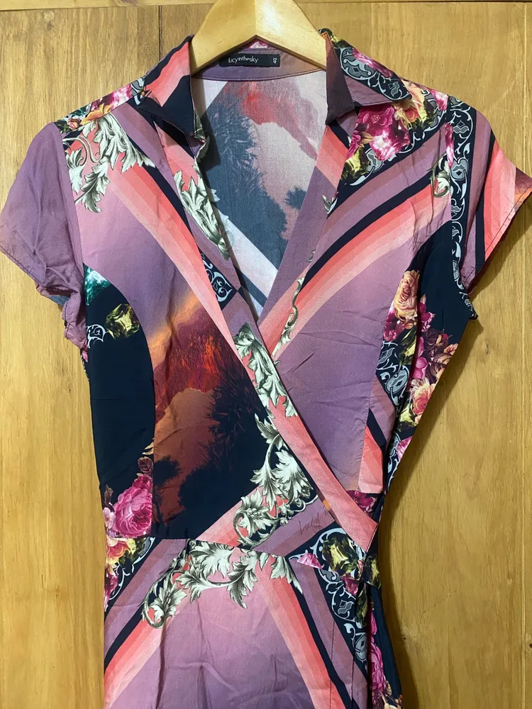 vestido longo transpassado 40